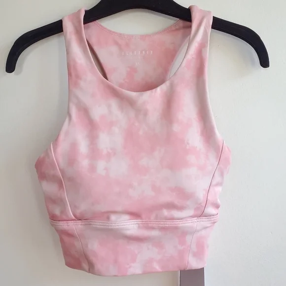 All Fenix Blush Tie Dye Longline Sports Bra NWT XS - Picture 3 of 9